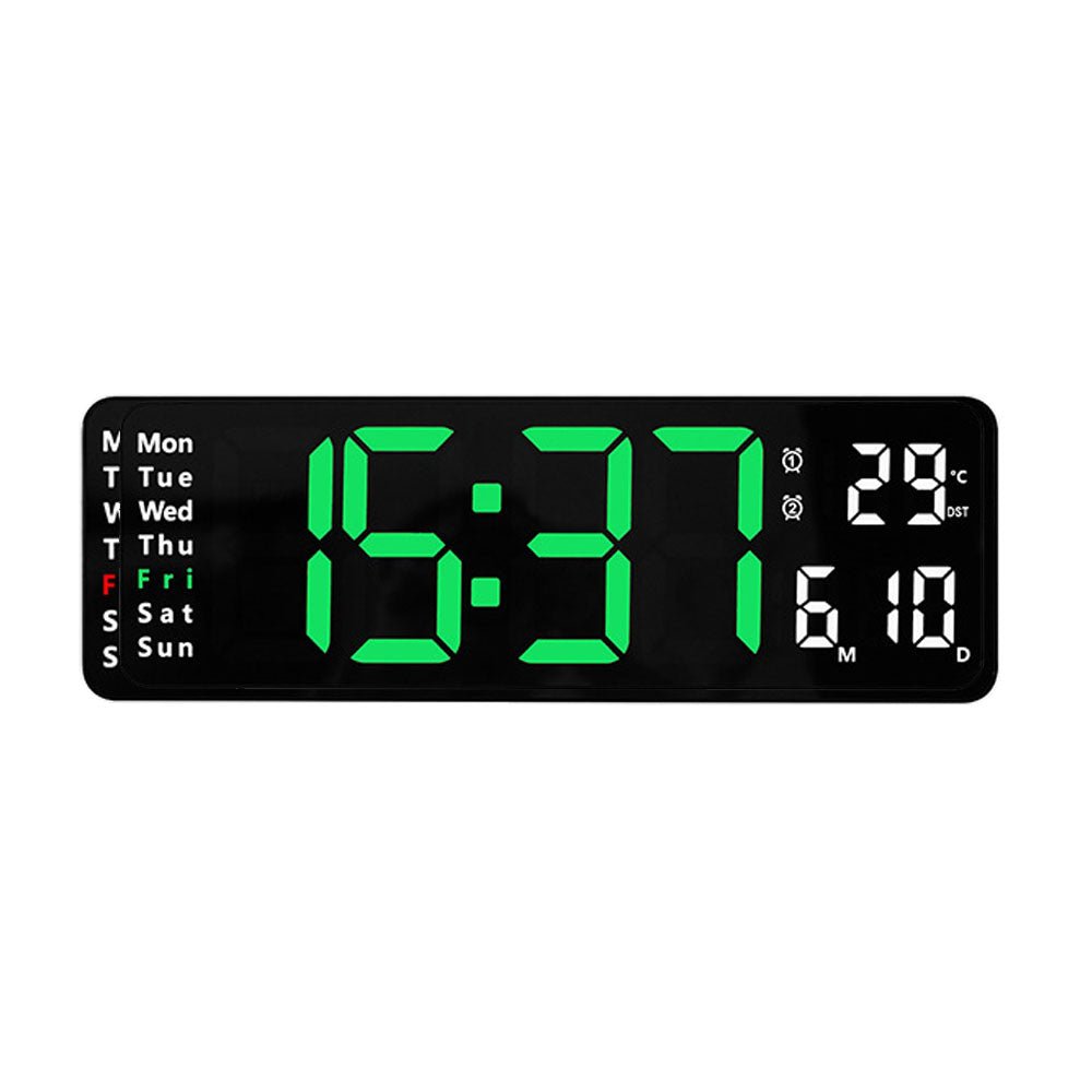 CRONY 6629 Electronic Clock LED Alarm clock Remote Control Digital Electronic Wall Clock Display Temperature week and calendar - Edragonmall.com