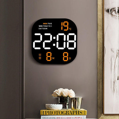 CRONY 6633 Electronic Clock Multifunctional Large Screen Square Led Wall clock Remote Control digital alarm clock - Edragonmall.com