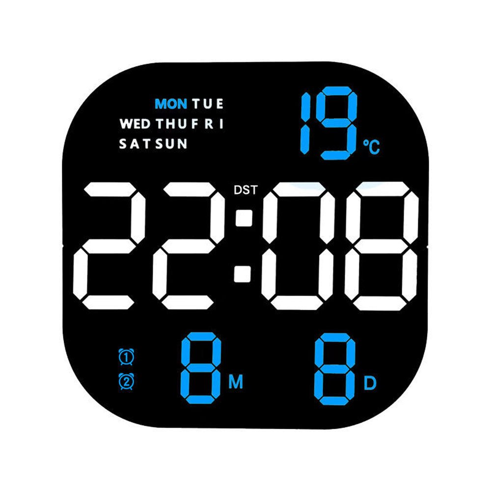 CRONY 6633 Electronic Clock Multifunctional Large Screen Square Led Wall clock Remote Control digital alarm clock - Edragonmall.com