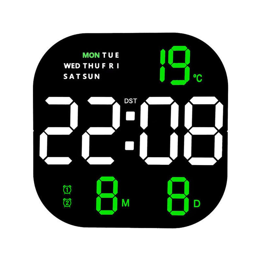 CRONY 6633 Electronic Clock Multifunctional Large Screen Square Led Wall clock Remote Control digital alarm clock - Edragonmall.com