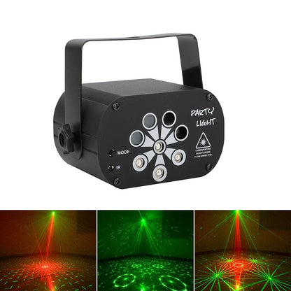 CRONY  8 holes red/green laser with RGB +UV LED light LED Stage Effect Lighting with Remote Controller