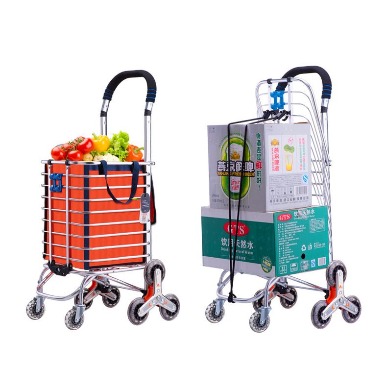 CRONY 8 Wheels Dual Purpose Shopping Cart Wheels Dual Purpose Shopping Cart Lightweight Shopping Trolley Bag With Seat - Edragonmall.com