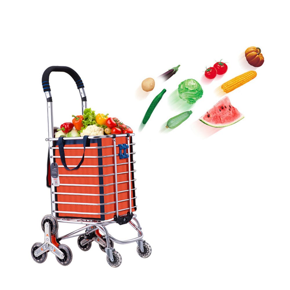 CRONY 8 Wheels Dual Purpose Shopping Cart Wheels Dual Purpose Shopping Cart Lightweight Shopping Trolley Bag With Seat - Edragonmall.com