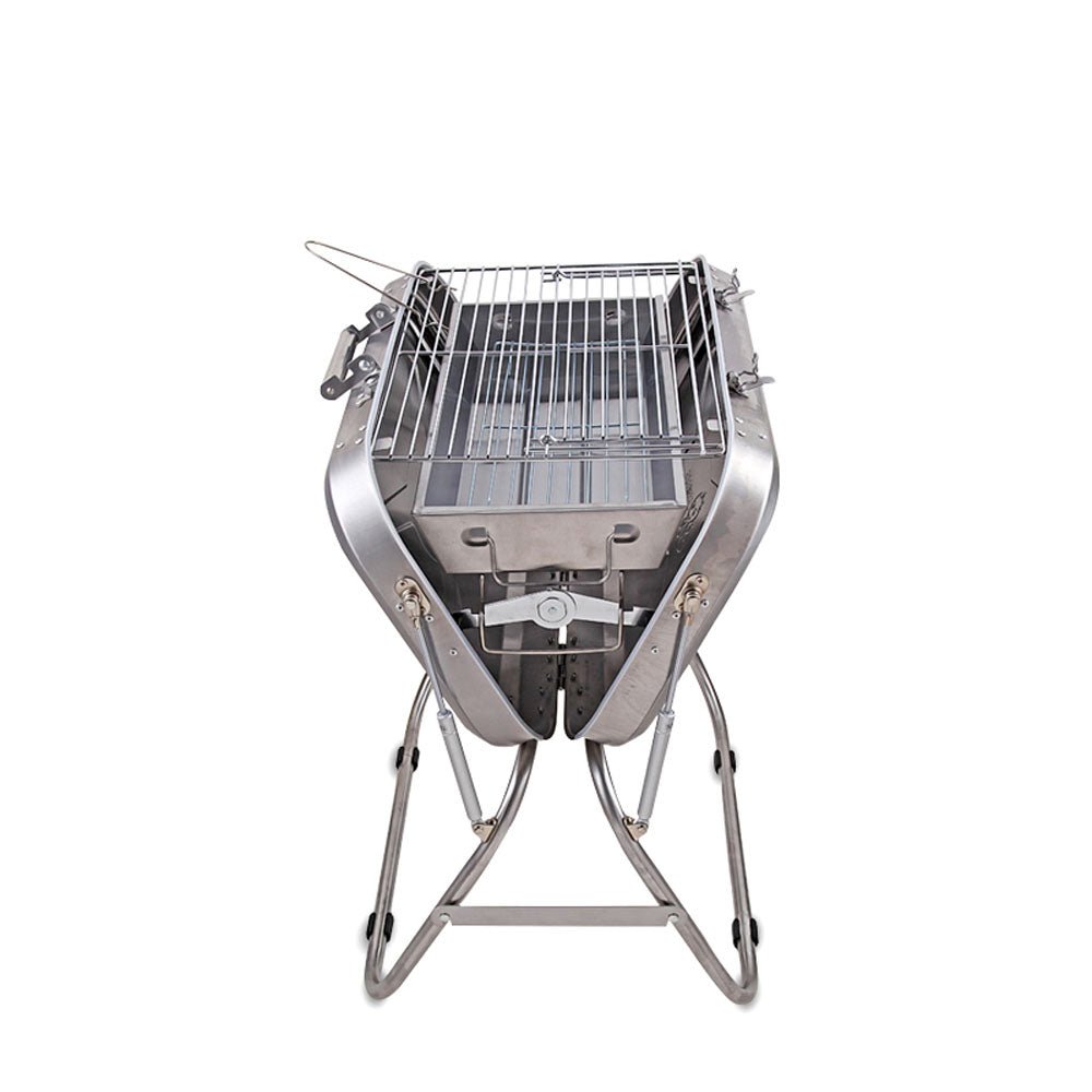 CRONY 8828 Portable grill Folding Stainless Steel Commercial Portable Outdoor Camping Charcoal Bbq Grill - Edragonmall.com