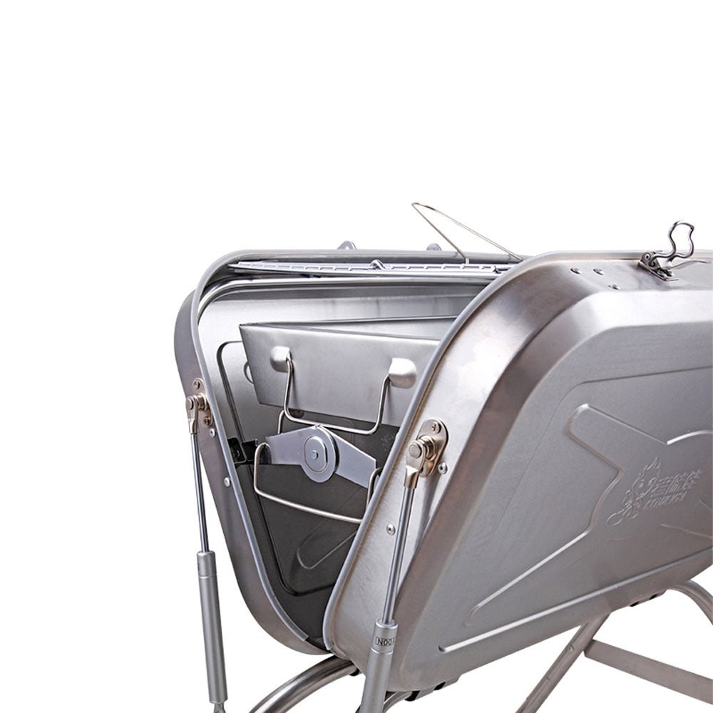 CRONY 8828 Portable grill Folding Stainless Steel Commercial Portable Outdoor Camping Charcoal Bbq Grill - Edragonmall.com