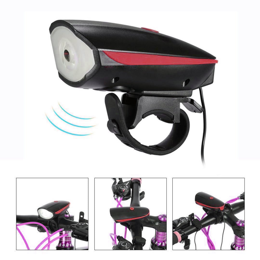 CRONY Accessories Scooter lamp + horn Bicycle e-Scooter LED Head Light Super Horn Electronic Bell Lamp Water Resistant - Edragonmall.com