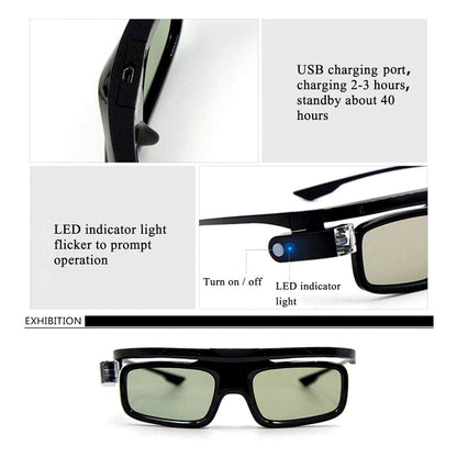 CRONY Active 3D glasses DLP-Link for All 3D DLP Projectors - Edragonmall.com