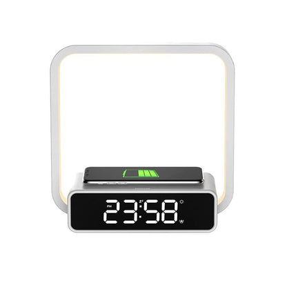 CRONY B18D Wireless charge + Ambient light + Electronic clock Bedside Lamp Touch Control Lamp Alarm Clock LED Night Light - Edragonmall.com