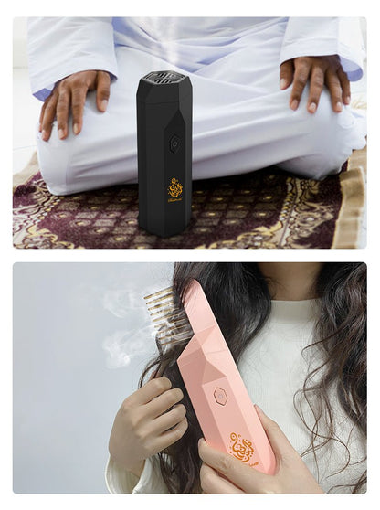 CRONY  B26 Comb Bukhoor USB Portable Women Hair Bakhoor Incense Burner Dukhoon Electric Portable Incense Burner