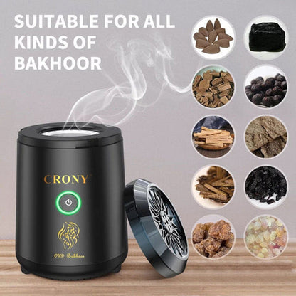 CRONY BK-18 Bukhoor Mini Oud Incense Bukhoor Burner Rechargeable Dukhoon Electric Portable Incense Burner - Edragonmall.com