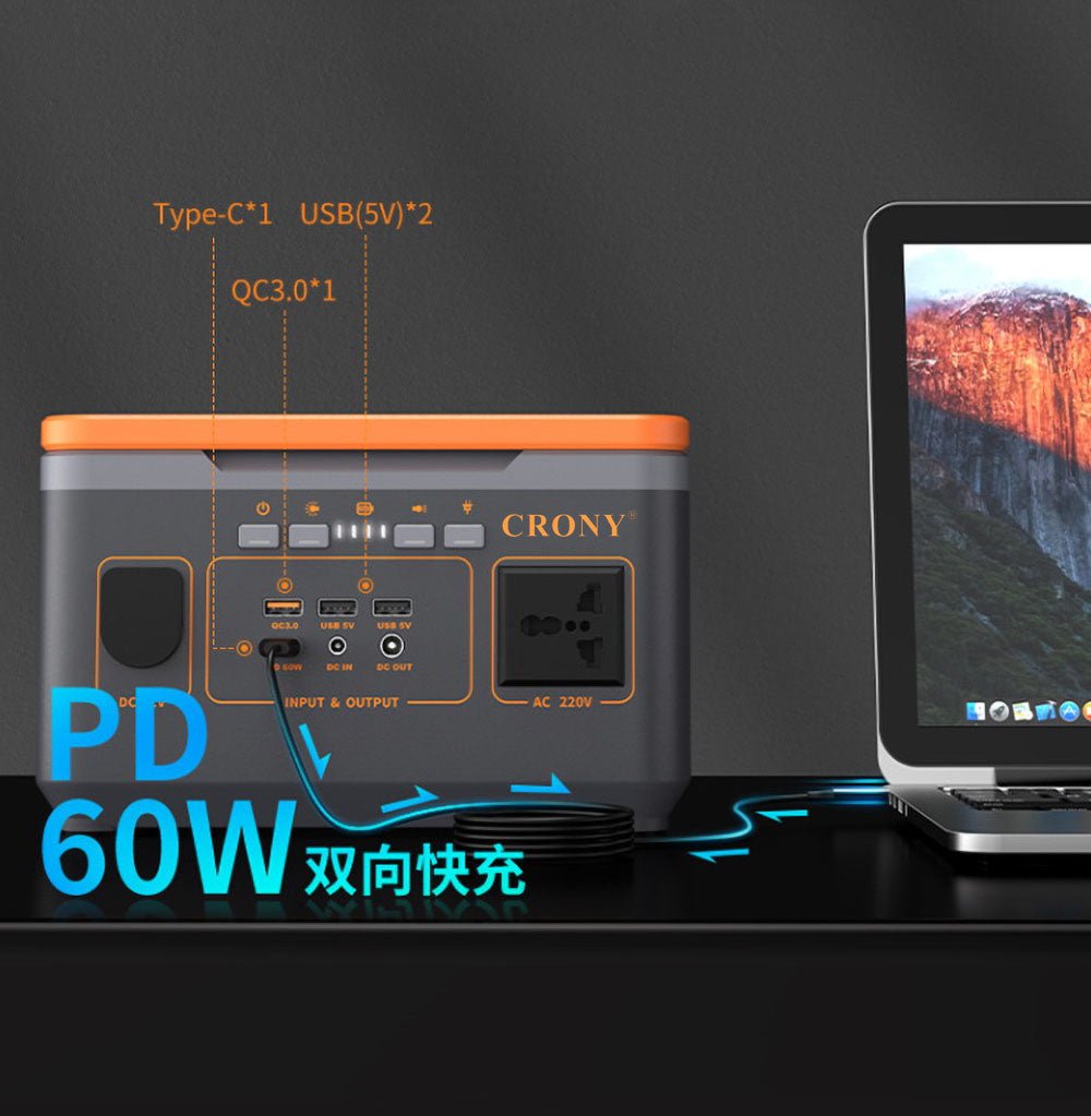 CRONY BS300 Portable Power Station Portable 220v lithium solar power generator system with wireless charging - Edragonmall.com