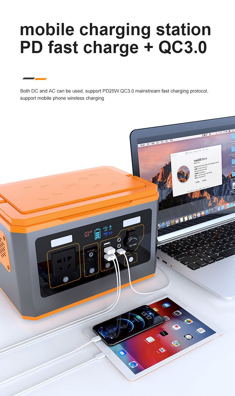 CRONY BS500 500W Portable Power Station Outdoor energy storage 110v 220v high power emergency power supply portable power station - Edragonmall.com