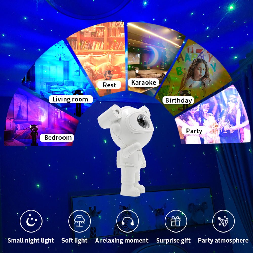 CRONY BT Astronaut projection light Sky Moon Star Night Light Projection Lamp Galaxy Astronaut Projector with Bluetooth Speaker - Edragonmall.com