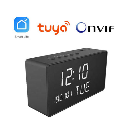 CRONY C1 Tuya App clock 1080P HD Wireless Camera APP Smart WIFI Wireless Motion Detection Hidden Alarm Clock Camera 1080P - Edragonmall.com