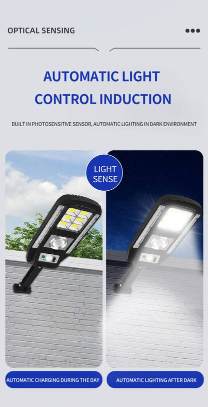 CRONY CL-728 Solar induction street lamp 108 COB Waterproof LED Solar Street Light Outdoor Lamp High Lumen Smart Motion Sensor - Edragonmall.com