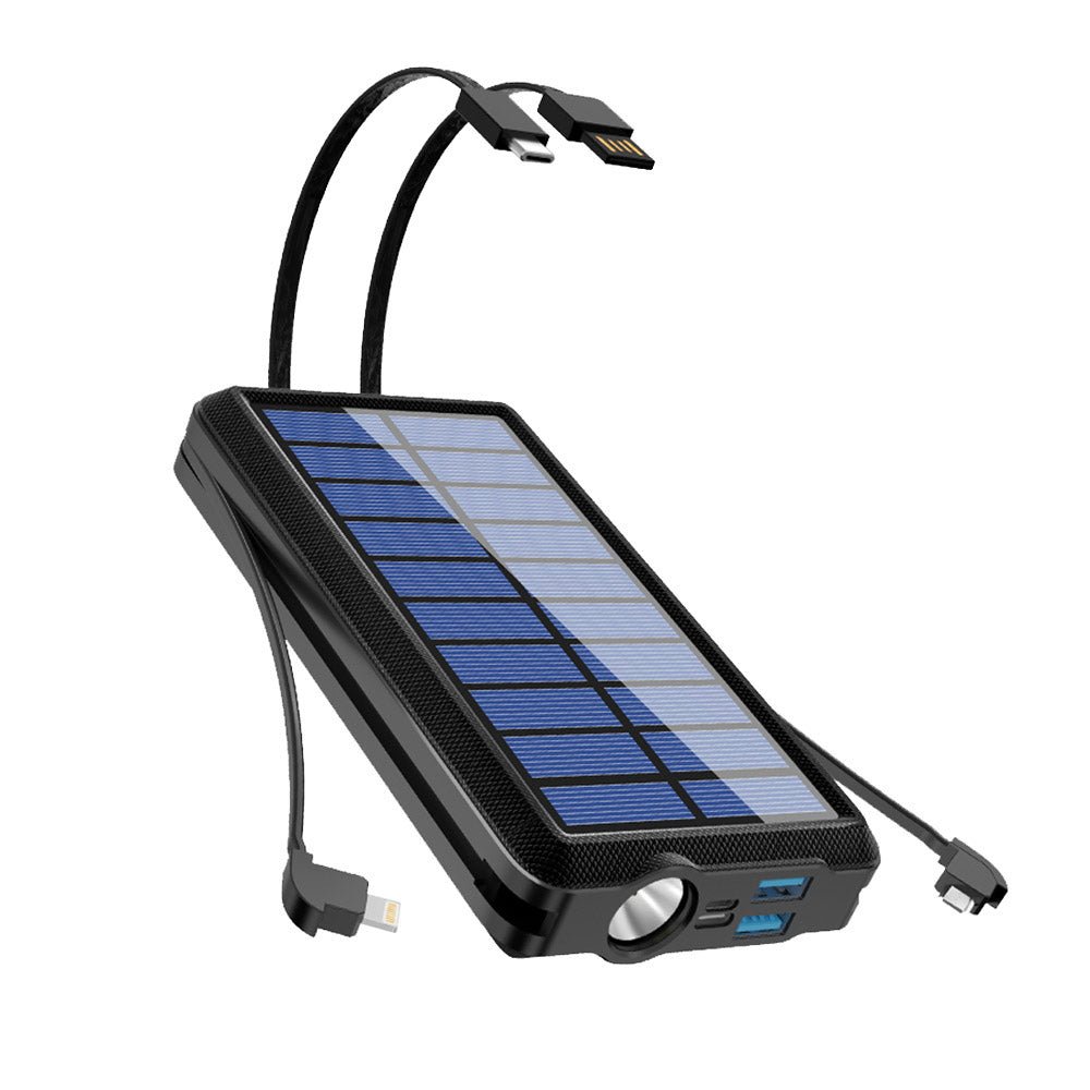 CRONY CN-158 Solar Wireless Charging With Cord Mobile Power Bank self-contained line charging treasure for outdoor - Edragonmall.com