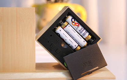 CRONY CN2025 Wooden pen holder digital LED Clock with Alarm and Temperature - Edragonmall.com