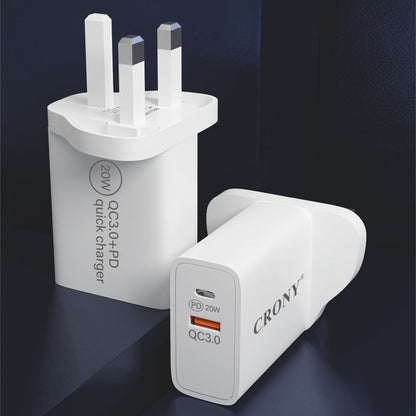 CRONY CR-003 PD20W+QC3.0 Fast Charger+3ACharging&Data Cable - Edragonmall.com