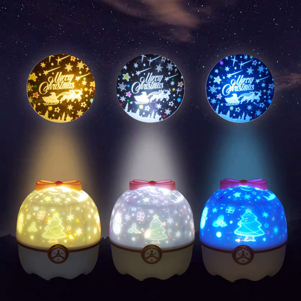 CRONY Dream Bowknot 8 Kinds Of Pattern Projector Lamp Night Light - Edragonmall.com