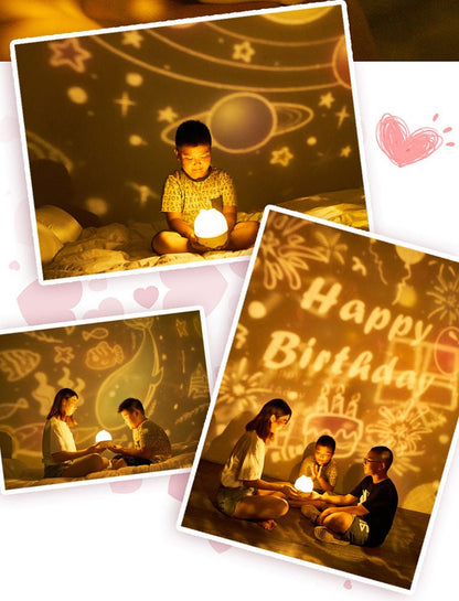 CRONY Dream Bowknot 8 Kinds Of Pattern Projector Lamp Night Light - Edragonmall.com