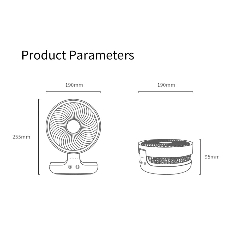 CRONY E808 Suspension circulation comfortable fan Eco-system Night Light Touch Control 4 Wind Speed - Edragonmall.com