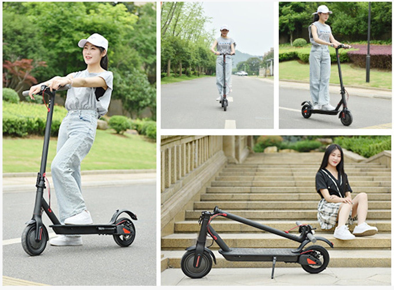 CRONY Electric Kick Scooter M365 PRO with APP Aluminium Alloy Folded 8.5 Inch with Rear shock | Dark grey - Edragonmall.com