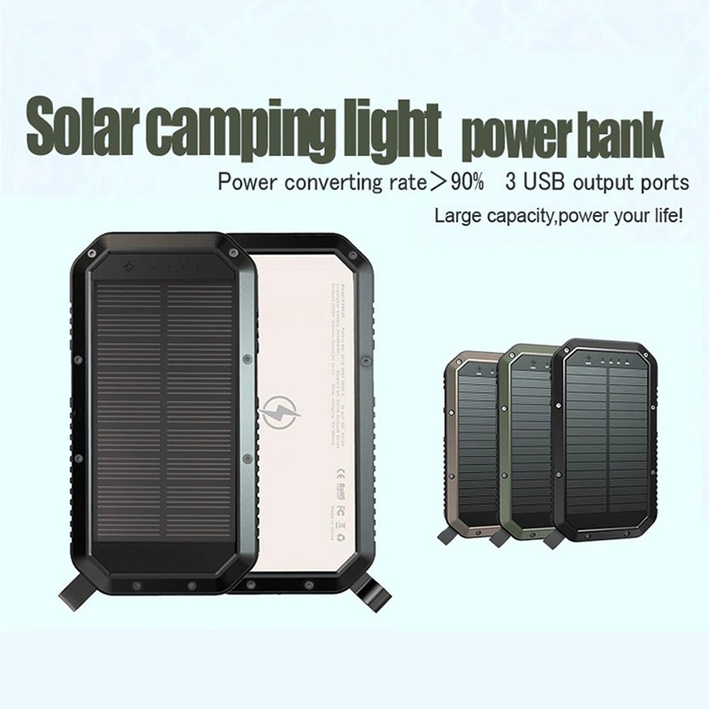 CRONY ES982 40000mAh Business Power Bank Portable waterproof outdoor mobile wireless charger solar power bank - Edragonmall.com