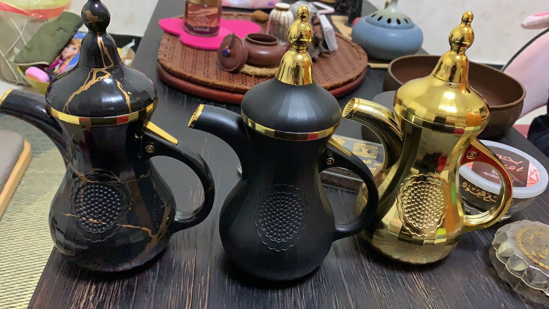 CRONY Golden Teapot Bukhoor Two in one aromatherapy machine, aromatherapy device - Edragonmall.com