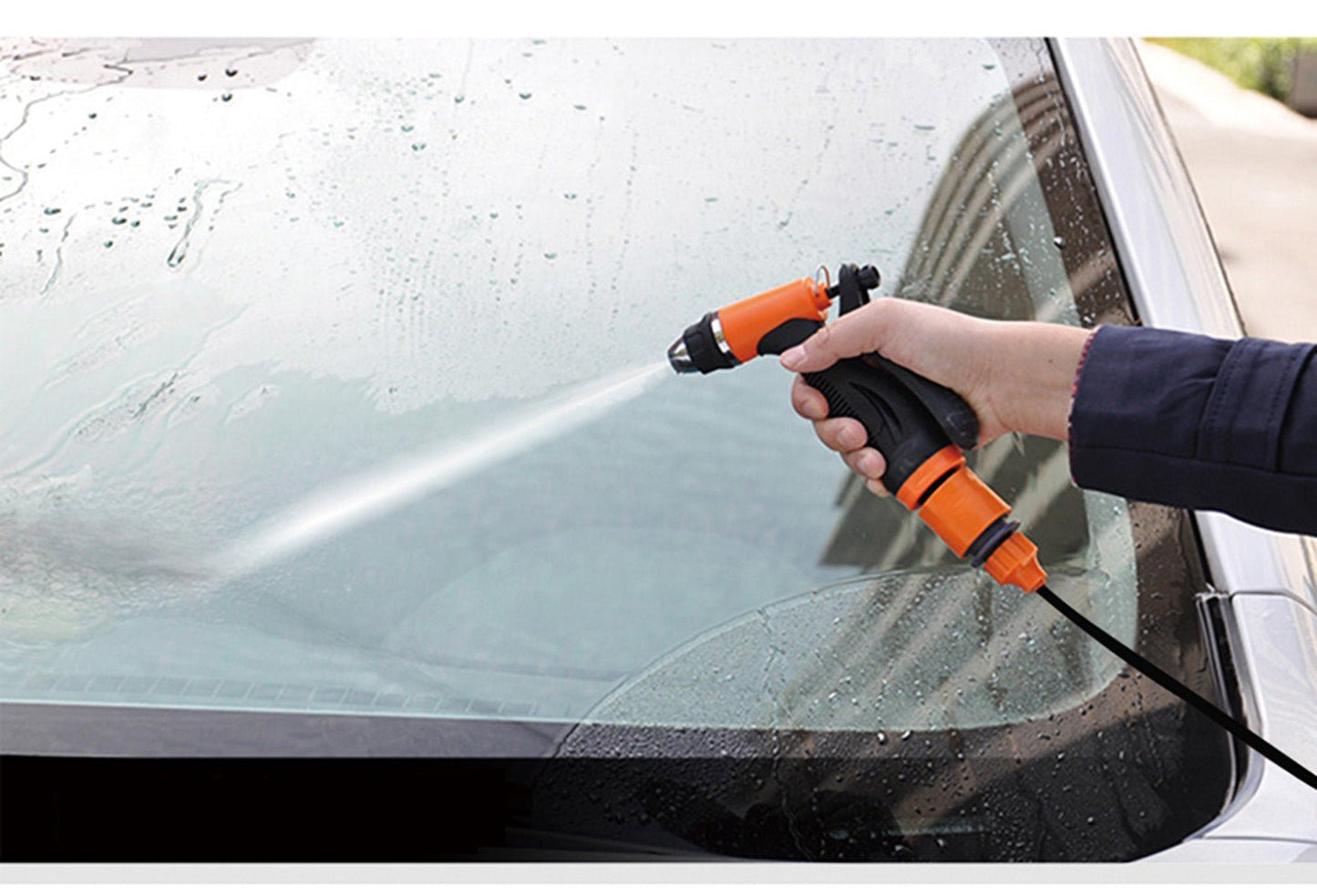 CRONY High Pressure Portable car washer With Electric clean Spray Gun, High Pressure water Pump, Brush, Storage Box - Edragonmall.com