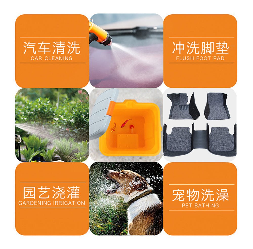 CRONY High Pressure Portable car washer With Electric clean Spray Gun, High Pressure water Pump, Brush, Storage Box - Edragonmall.com