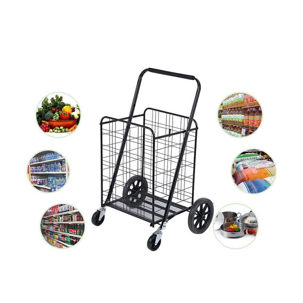 CRONY  High quality Big shoping trolley Household portable Foldable Shopping Trolley on Wheels