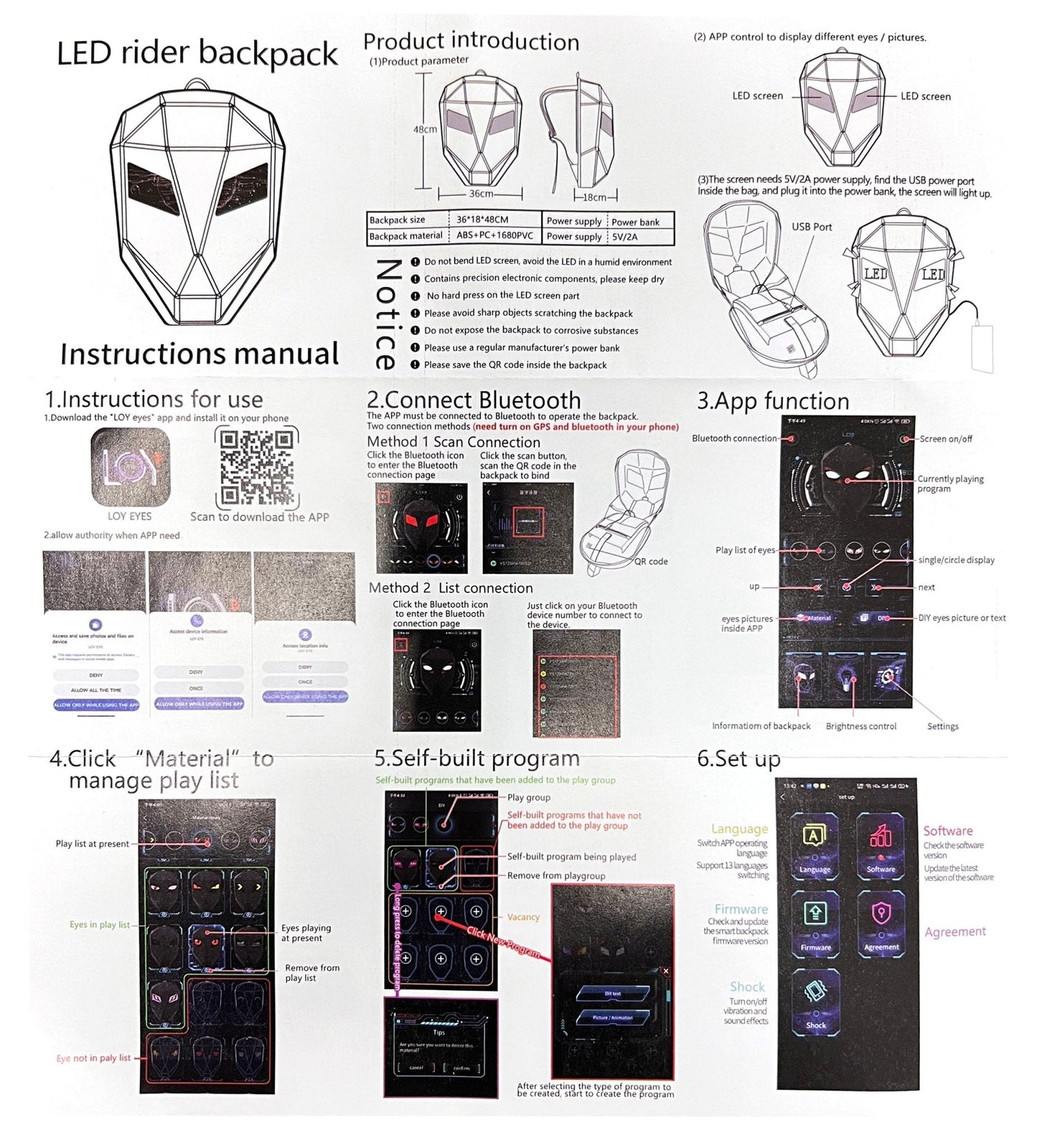 CRONY Iron Man LED Display Backpack Upgrade Iron Man LED Backpack Screen Knight Motorcycle Backpack Cool Travel Bag Scooter Bag - Edragonmall.com