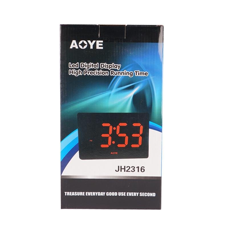 CRONY JH-2316 clock Simple Digital Wall Clock with Led Alarm Clock, Shows Calendar Month Day - Edragonmall.com