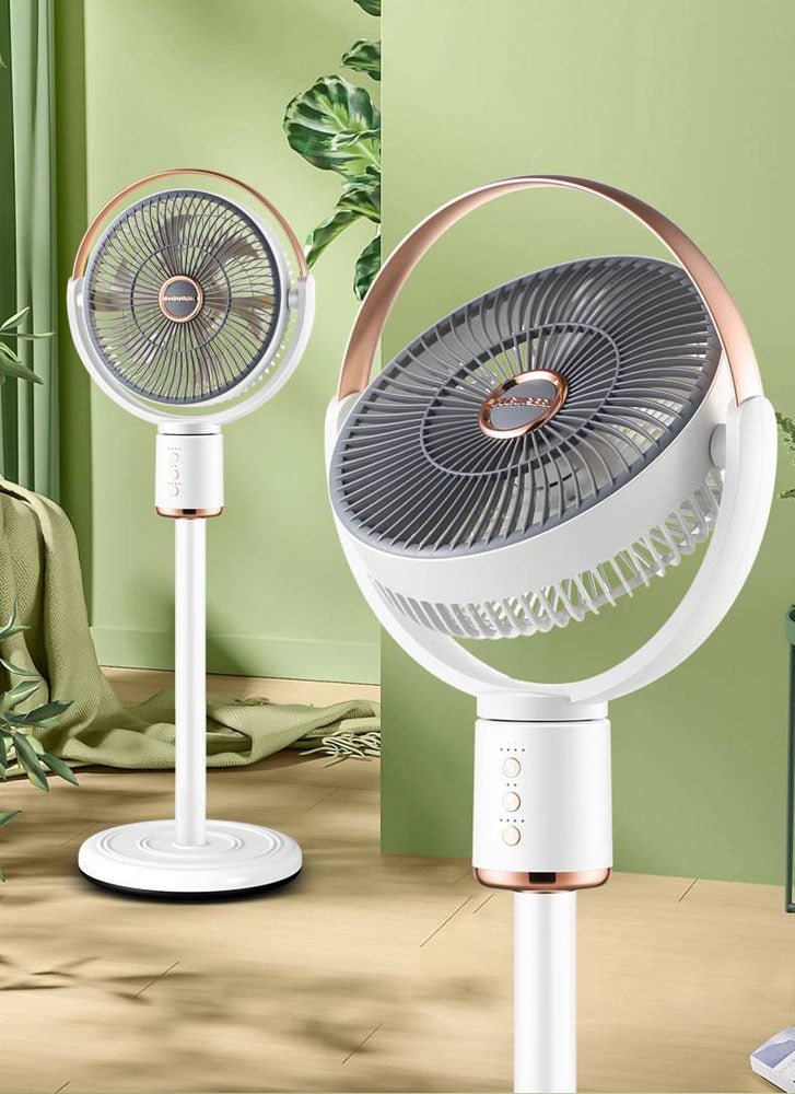 CRONY JY2219 Retractable floor fan Household floor electric fan air circulation vertical strong wind strong mute desktop - Edragonmall.com