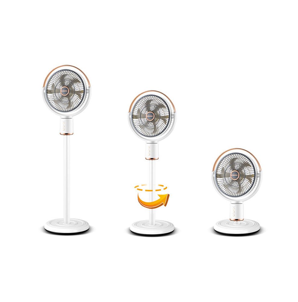 CRONY JY2219 Retractable floor fan Household floor electric fan air circulation vertical strong wind strong mute desktop - Edragonmall.com