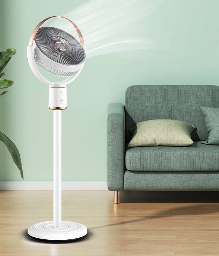 CRONY JY2219 Retractable floor fan Household floor electric fan air circulation vertical strong wind strong mute desktop - Edragonmall.com