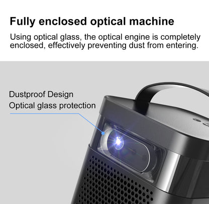 CRONY K5 upright Projector with BT speaker 3D Smart DLP Projector 800 ANSI Lumens 1080P Portable Outdoor DLP 4k Projector - Edragonmall.com