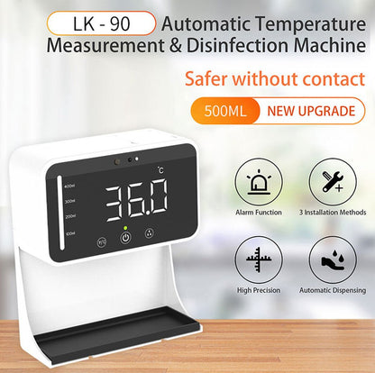 CRONY LK90 Automatic Temperature Measurement&Disinfection Machine automatic induction hand sanitizer soap dispenser - Edragonmall.com