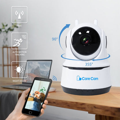 CRONY NIP-26 1080p WiFi Home Smart Camera, Indoor Security Surveillance with Night Vision, Monitor with iOS, Android App, Compatible with Google Home - Edragonmall.com