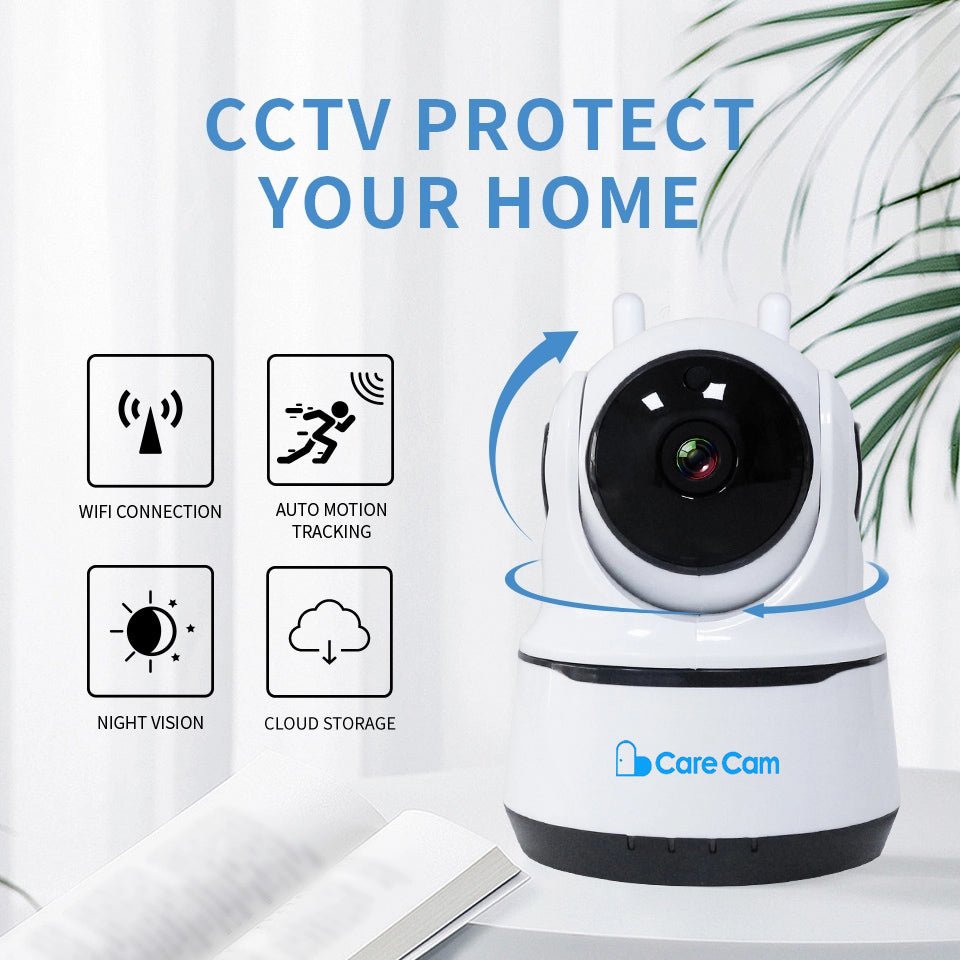 CRONY NIP-26 1080p WiFi Home Smart Camera, Indoor Security Surveillance with Night Vision, Monitor with iOS, Android App, Compatible with Google Home - Edragonmall.com