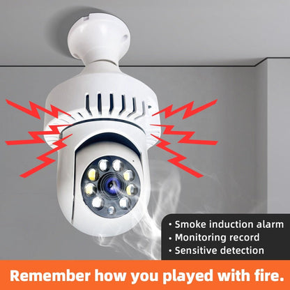 CRONY NIP-27S Full color Wireless Camera With Smoke alarm Smoke Detector Smart Camera Light Blub - Edragonmall.com