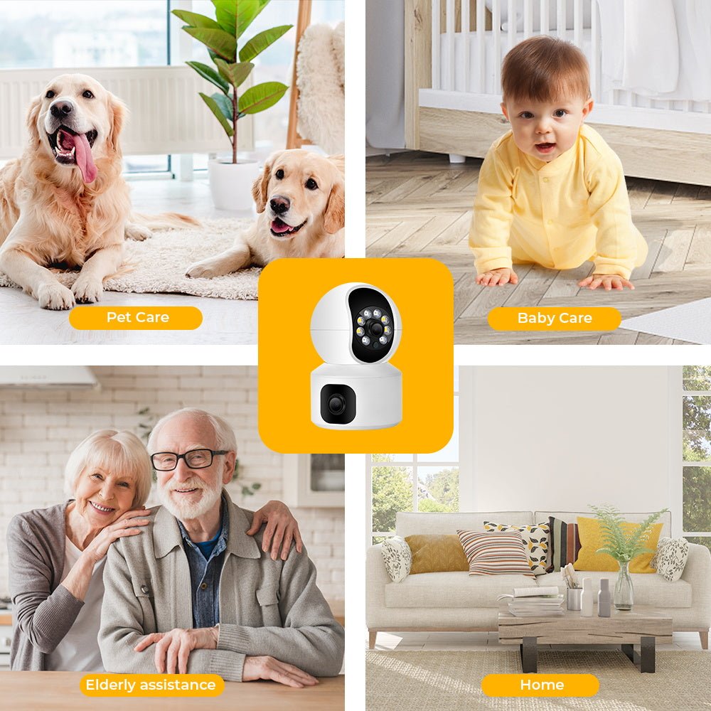 CRONY NIP-32 iCsee APP 4MP double-screen IP Camera Dual Lens WiFi Camera Dual Screen Baby Monitor Auto Tracking Ai Human Detection IP Security Cameras - Edragonmall.com