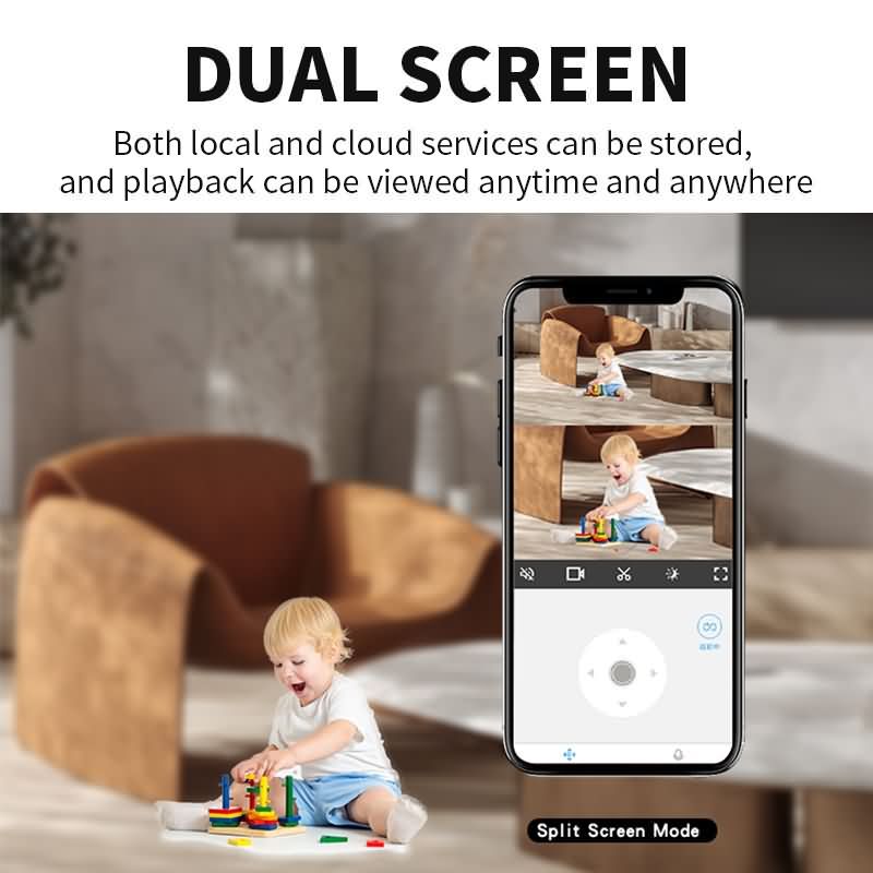 CRONY NIP-33 3MP Dual screen linkage 2.3mm ultra wide IP Camera - Edragonmall.com