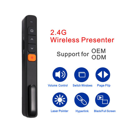 CRONY RF-053 Laser page-turning pen USB Wireless Presenter Remote Control Red Laser Pointer For Computer Teaching - Edragonmall.com