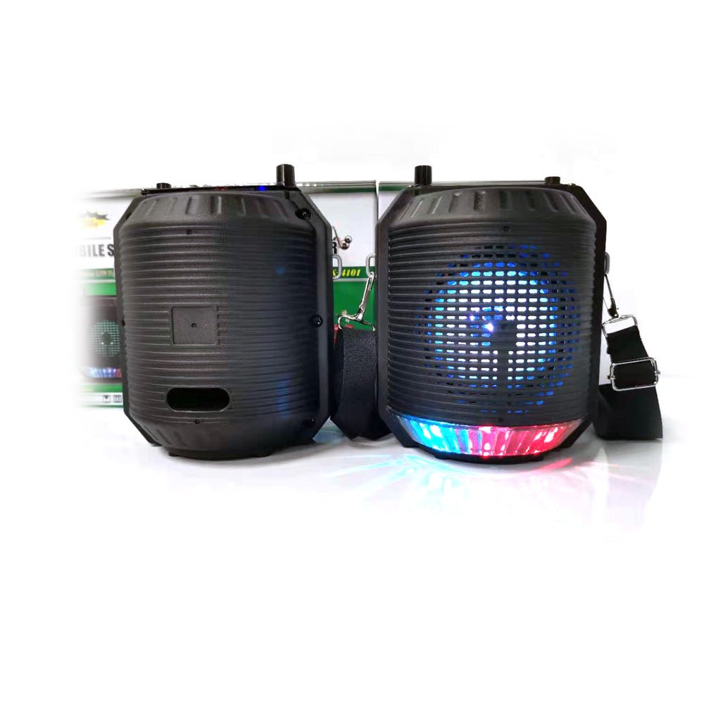 CRONY RX-4101 colorful light portable speaker with microphone USB TF FM RADIO Speaker - Edragonmall.com