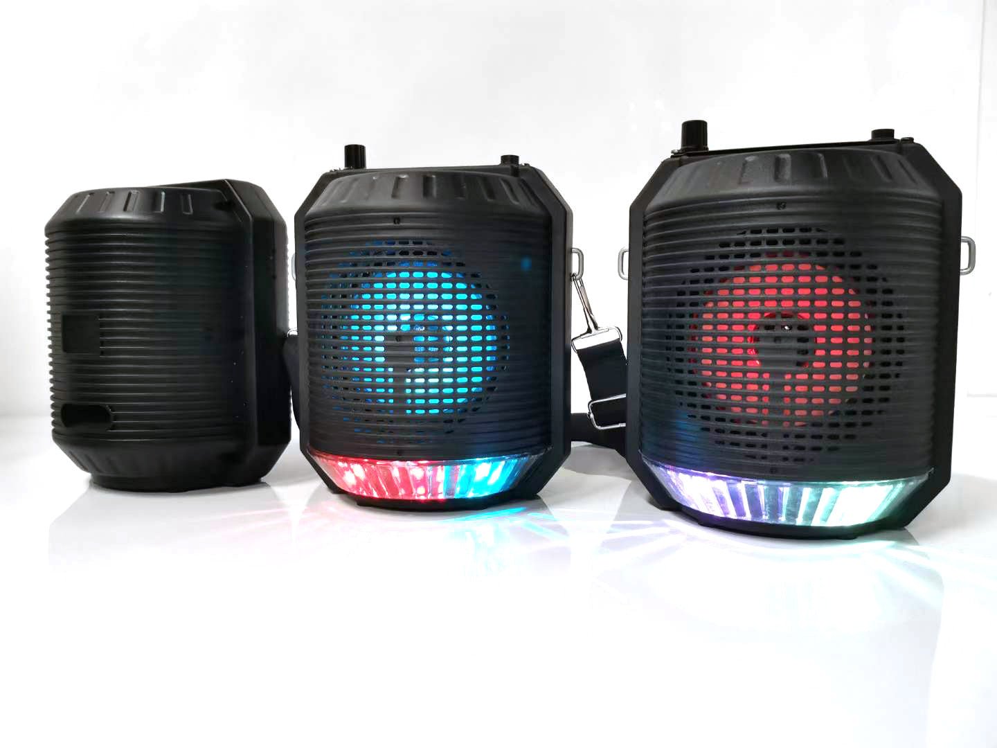 CRONY RX-4101 colorful light portable speaker with microphone USB TF FM RADIO Speaker - Edragonmall.com