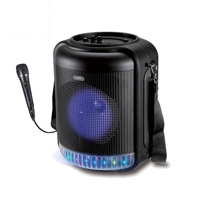 CRONY RX-6101 colorful light portable speaker with microphone USB TF FM RADIO Speaker - Edragonmall.com