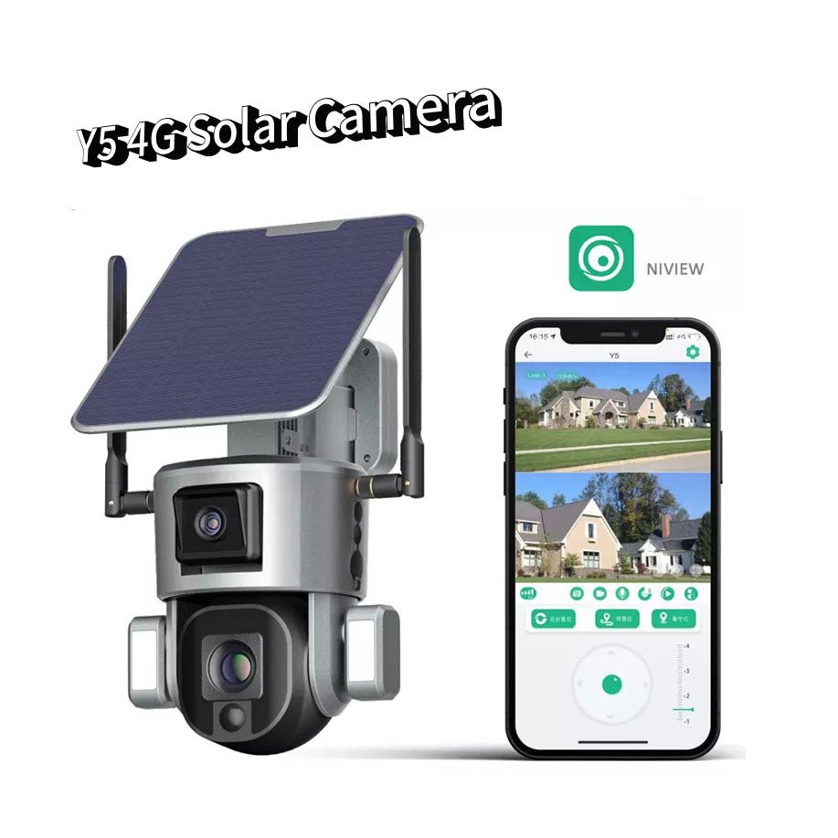 CRONY S5 WiFi-4K-8MP-10X Solar Dual Linkage Battery PTZ Camera 8MP Wireless CCTV Camera Outdoor IP66 Waterproof Solar Dual Camera - Edragonmall.com