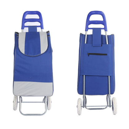 CRONY SC001 Shiping Cart Shopping Trolley Bag Folding Shopping Cart Collapsible Trolley Bag | black - Edragonmall.com