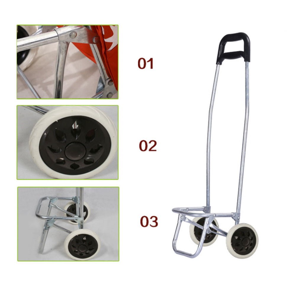 CRONY SC001 Shiping Cart Shopping Trolley Bag Folding Shopping Cart Collapsible Trolley Bag | black - Edragonmall.com